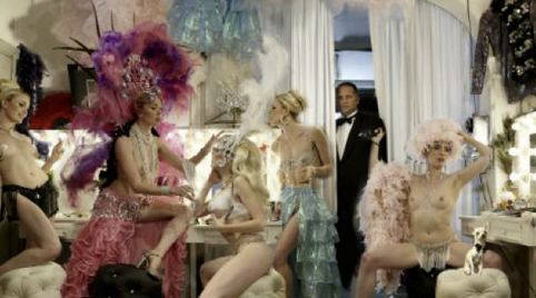 Burlesque shows champagne, jazz singaren, vaudeville en Maffia